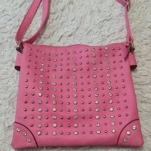 Pink Studded Women's Bag